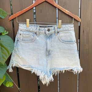 Alexander Wang ‘Bite’ High Rise Shorts Size 26 Light Wash Cutoff Jean Shorts